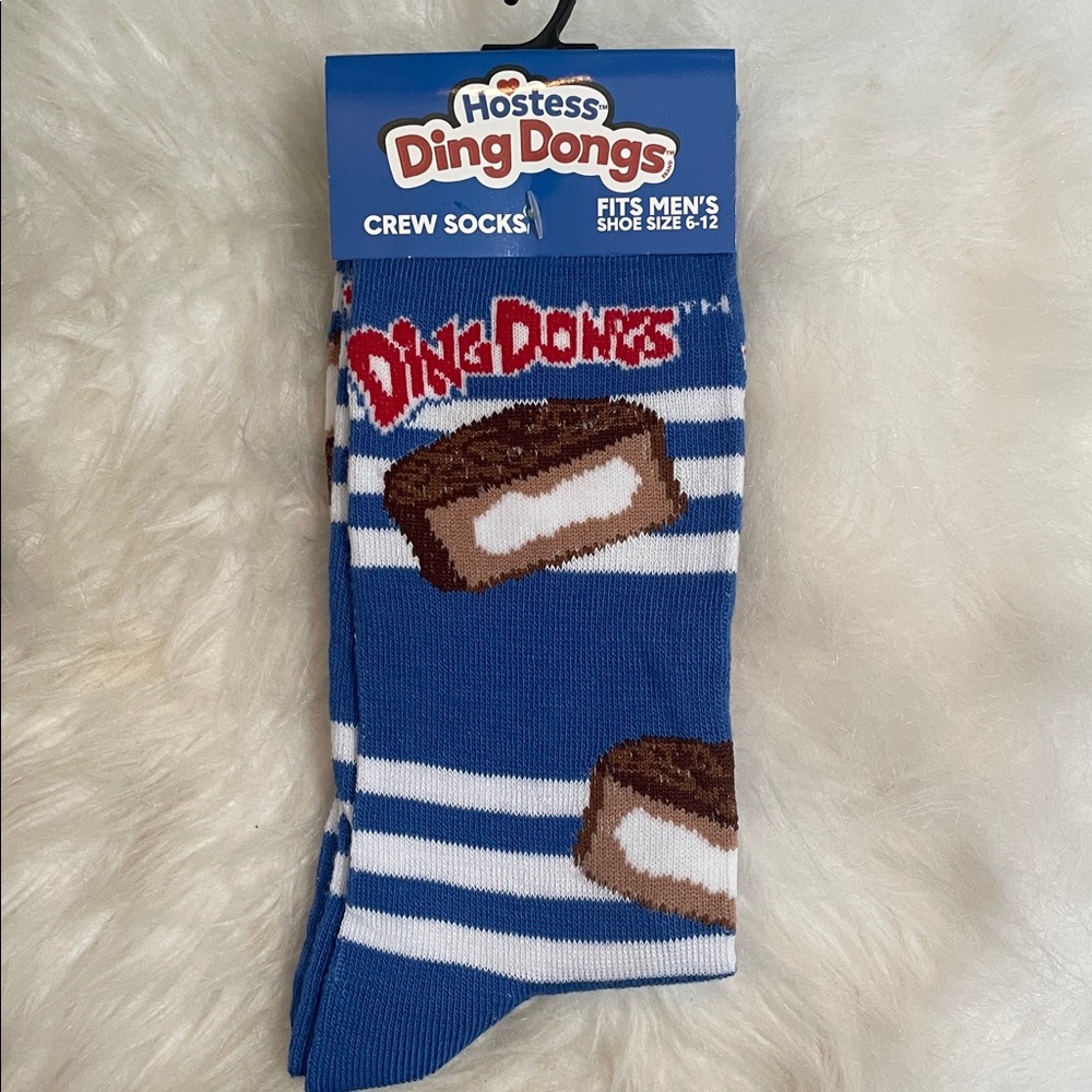 Buy 2, Get 1 FREE! 🎉 Stocking Stuffer, Crazy Socks - Hostess Ding Dongs (NWT)